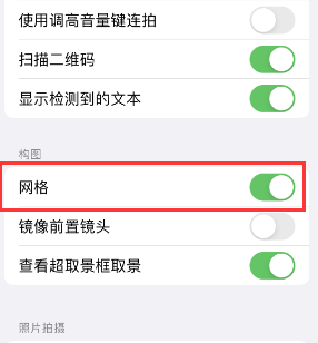 南阳苹果手机维修网点分享iPhone如何开启九宫格构图功能 